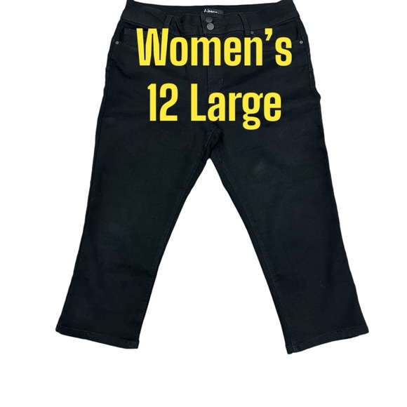 Women's d.jeans 12 Large Jeans Denim Jean Pants Black Skimmer Spandex Stretch - Picture 2 of 8